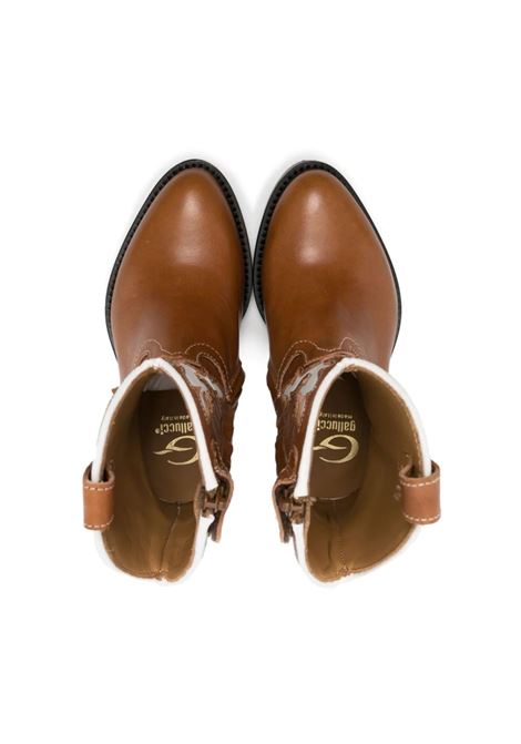Western boots with embroidery GALLUCCI KIDS | J30080AMAGZB174
